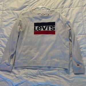 off white levi’s crewneck